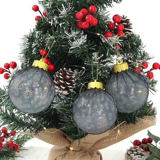 [도토로]시스루 레이스 장식볼 3p(8cm) (블랙데이지)