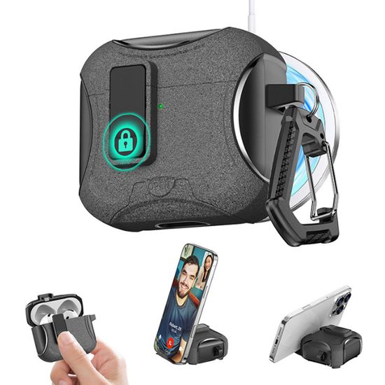 에어팟4세대 프로2 맥세이프 스탠드 잠금 하드 케이스