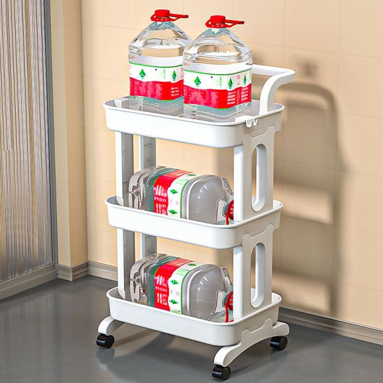 이동식 트롤리 틈새 수납장 주방 수납 선반 욕실 웨건