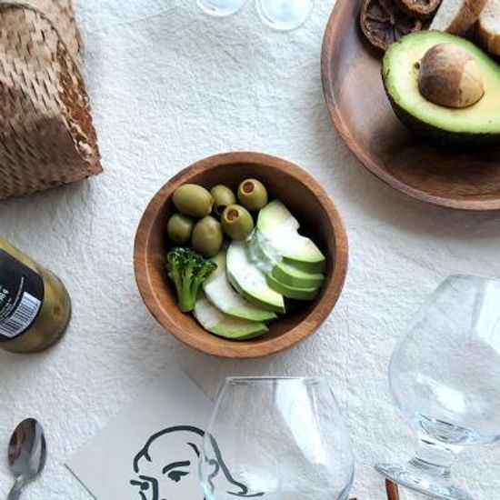 나무그릇 우드 요거트볼 샐러드 시리얼 (볼1호)13.5cm