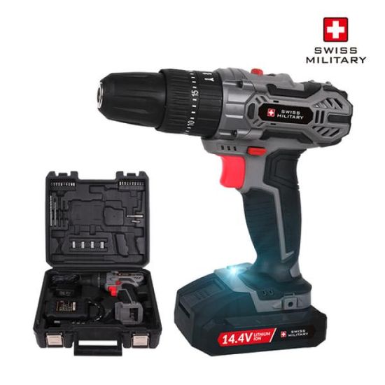 스위스밀리터리 14.4V 충전식 무선 햄머드릴 SML-GU14