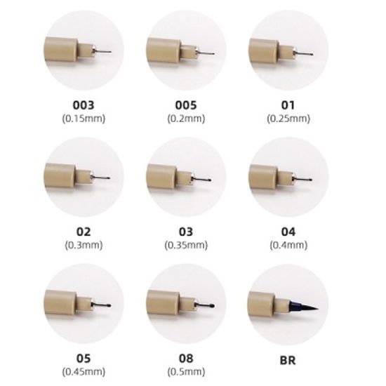 사쿠라 피그마 0.35mm 마이크론 03 블랙 1다스(12자루