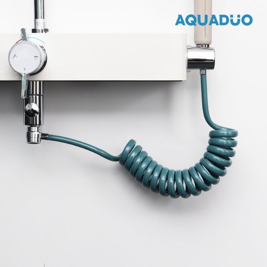 아쿠아듀오 물때, 꼬임방지 스프링 샤워기호스 - 3 M