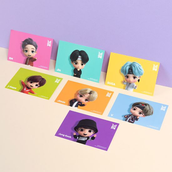 [모나미] TinyTan 유성매직 7본입 엽서 세트/타이니탄