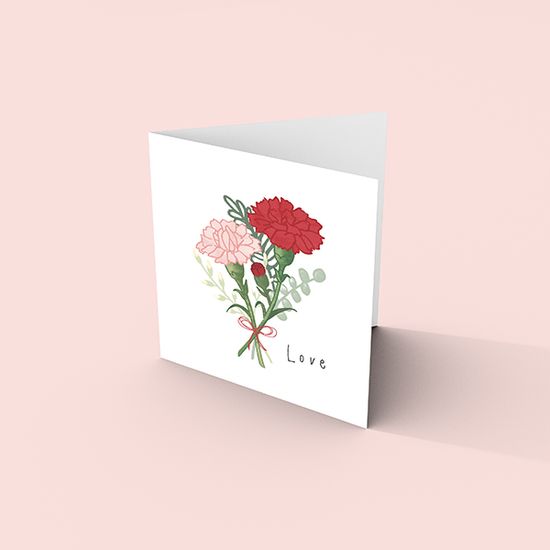 미니카드 MCCA2602 - 카네이션01(LOVE) 사랑 감사