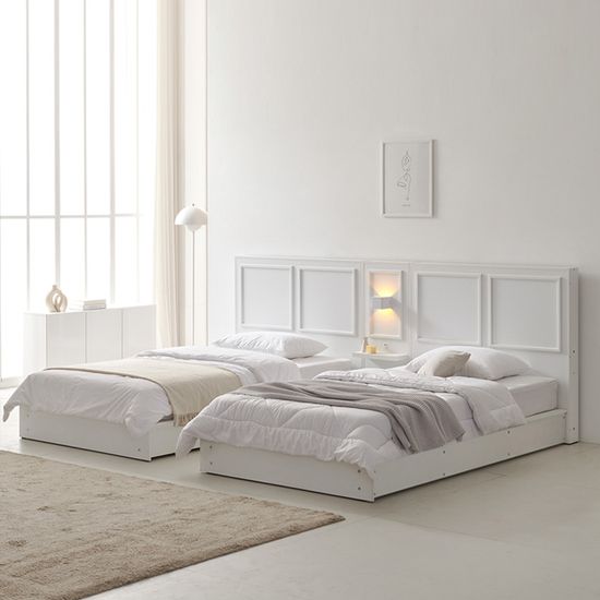 보루네오 캐슬 평상 트윈침대SS+SS 7존매트(패널1개)