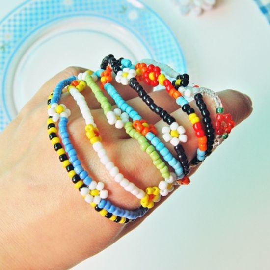 비즈 플라워 팔찌(14종)
