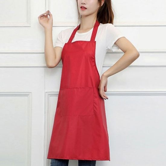 주방 PVC 방수앞치마(레드) 음식점 공방 카페앞치마