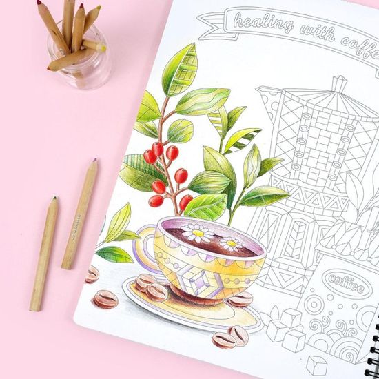 핑크풋 힐링컬러드로잉(쉬운버전)