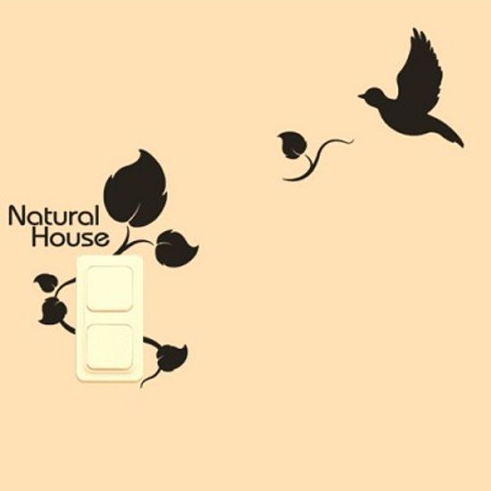 빠띠라인 디자인 스티커 b060_나뭇잎 스위치