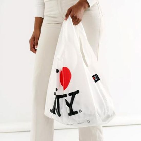 [바쿠백] 휴대용 장바구니 접이식 시장가방 I Iove NY