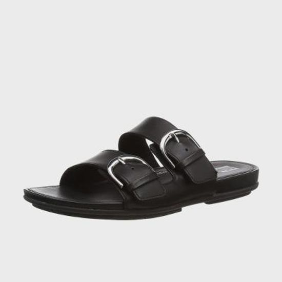 핏플랍 그라시에 레더 슬라이드 All Black