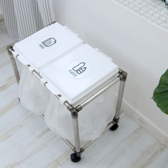 클링 화이트 미니 분리수거함 2P