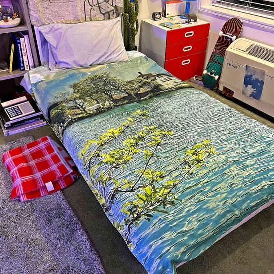 툰 호수의 잔물결 135x230 대형 쉬폰 패브릭포스터