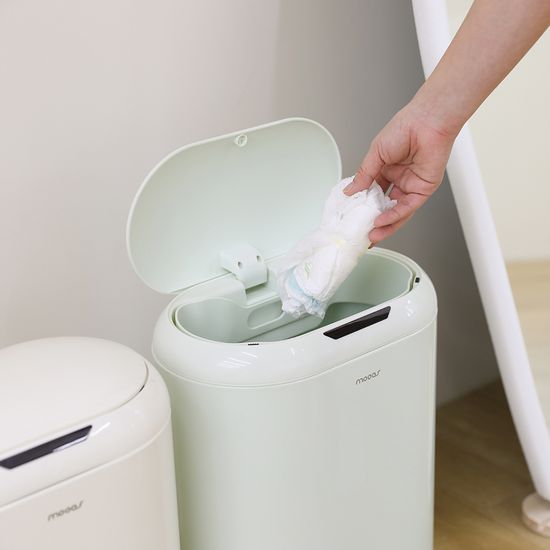 무아스 밀크캔디 자동 센서 인테리어 휴지통 12L