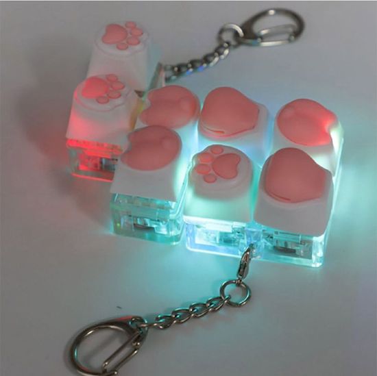 발바닥 손가락 led 키보드 키캡 키링 팝잇 피젯 토이