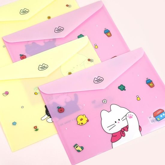 핑크풋 냥냥가로봉투파일