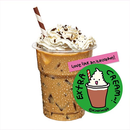 I Scream 원형 스티커