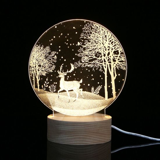 [도토로]LED 숲속의 순록 아크릴 무드등