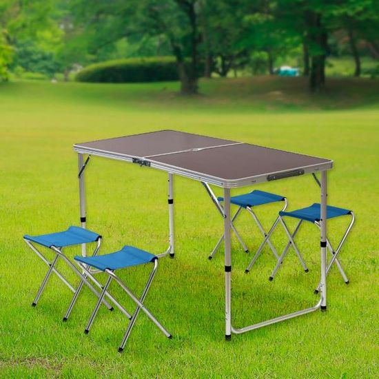 렛츠캠핑 접이식 테이블 의자세트(4인용) 캠핑테이블