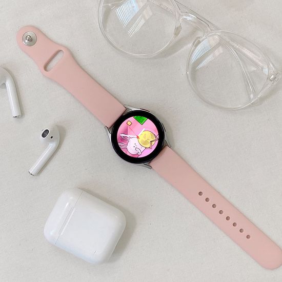 갤럭시워치 스트랩 실리콘스트랩 20mm 핑크