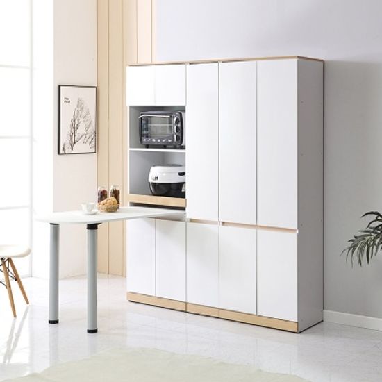 루블린 주방 식탁 렌지대+수납장 3종 세트 B (착불)