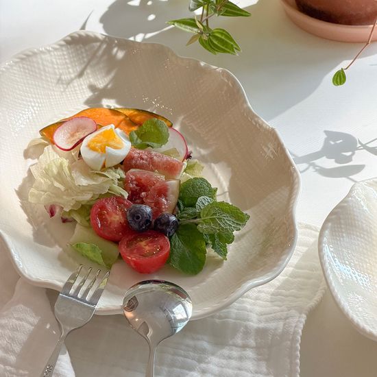 플로라 웨이브 플래터 식기 홈파티 테이블웨어