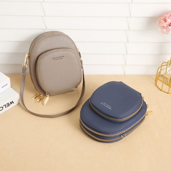 라운드 핸드폰 가방 크로스 미니백 폰 스트랩 파우치