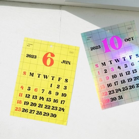 2023년 클리어웨이브 투명포스터 벽걸이 카렌다 A4