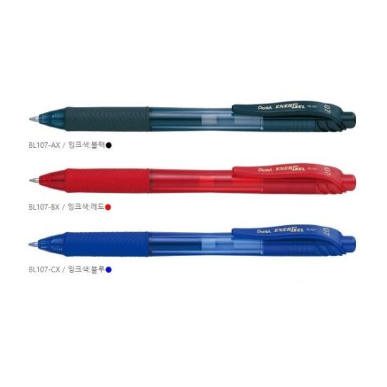 펜텔 에너겔 엑스 단색볼펜 0.7mm 리필심 LR7 1다스