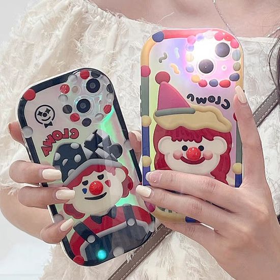 아이폰14 13 12 프로 맥스 커플 광대 홀로그램 케이스