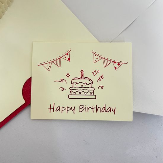 생일 축하 팝업 카드 입체 3d 파티 이벤트 문구 메시