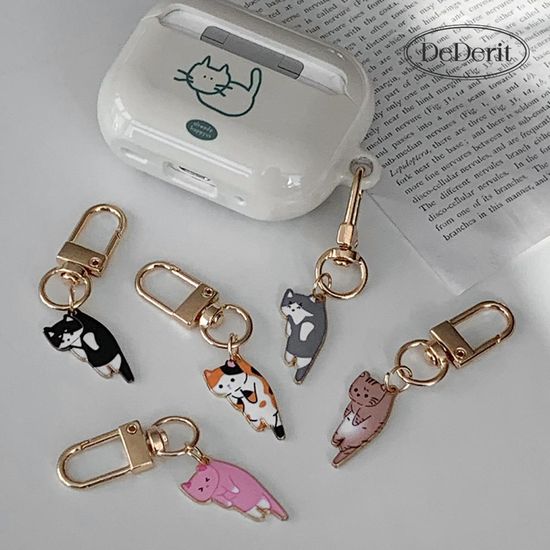 [데데리트]귀여운 미니 고양이 펜던트 에어팟 키링