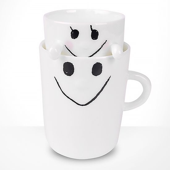 해피 스마일 2in1 머그잔 미니컵 2p 세트