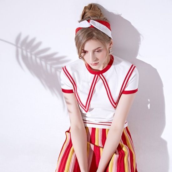 세일러 니트 탑 Sailor knit top_WHITE