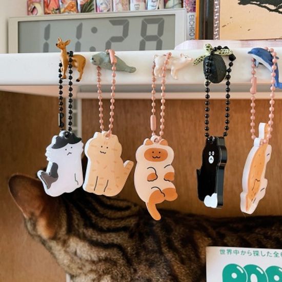 고양이 포즈 아크릴 키링