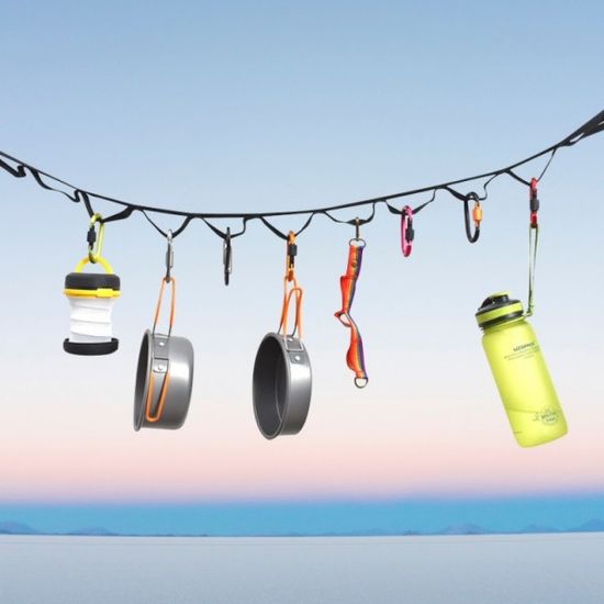 캠핑 카라비너19P 데이지체인6.5m 랜턴걸이 식기 걸이