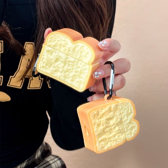 에어팟 4 3 2 1 프로 음식 토스트 식빵 실리콘 케이스