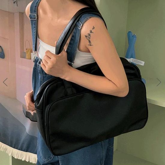 빅사이즈 보부상 숄더 스퀘어 토트백 3color