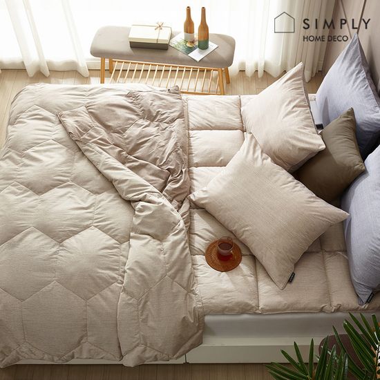 심플리홈 보스턴 구스이불 풀세트 이불+토퍼+베개커버