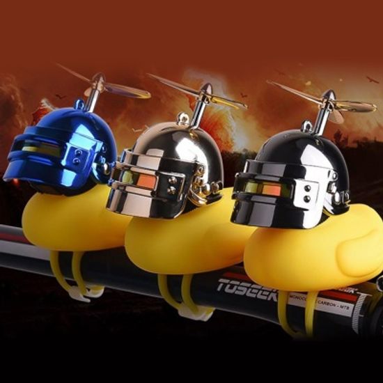 오리러버덕 프로펠러 헬멧 자전거 라이트 벨_골드C027