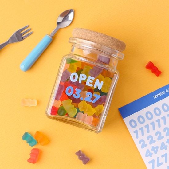 또박또박 숫자 스티커 10가지 컬러 세트