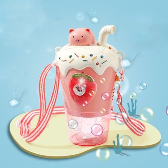 LED 동물 음료컵 버블 건 자동 비눗방울 장난감 머신