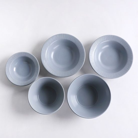 라일 국산 도자기 1인 식기세트 5p 4color