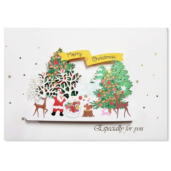 홀마크 크리스마스 레이저 입체카드-KXC3801