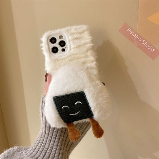 아이폰 15 14 13 12 뽀글이 주먹밥 털 인형 폰 케이스