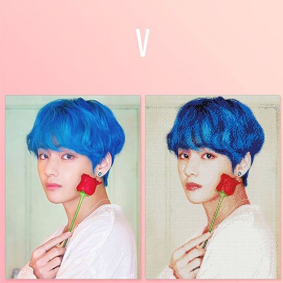 BTS 방탄소년단 DIY 큐빅 보석십자수 40x50 V1 7종