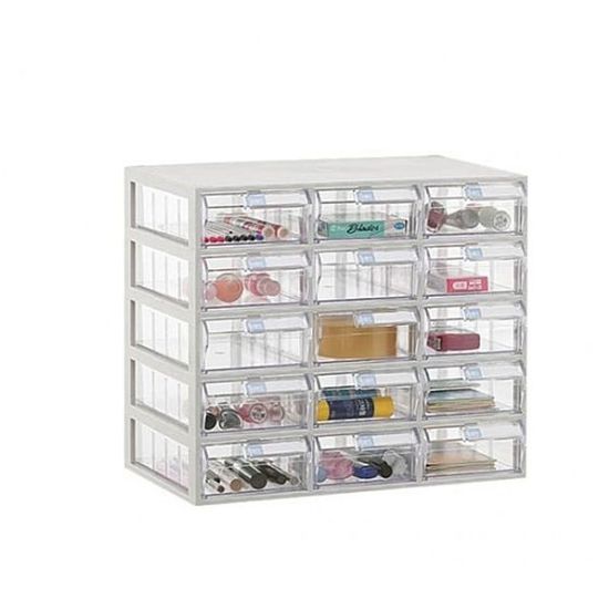 B형 가로3칸 세로5칸 투명서랍 수납함(W8328D9)