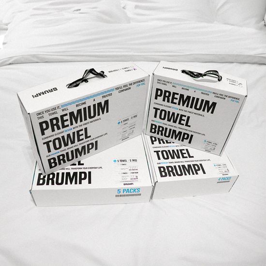 [2Towel+2HandTowel 화이트] 브룸피 타올 200g 세트