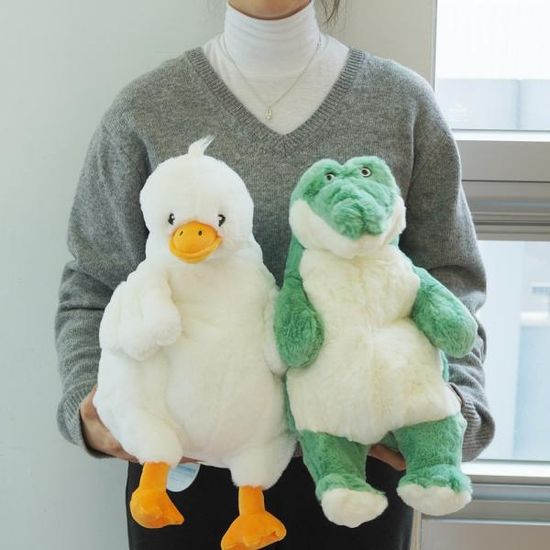 털찐 대형 오리 악어 인형 쿠션 애착 동물 바디필로우